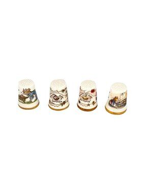 Royal Doulton Thimble Lot 4 Brambly Spring Summer Autumn Winter Jill Bakem